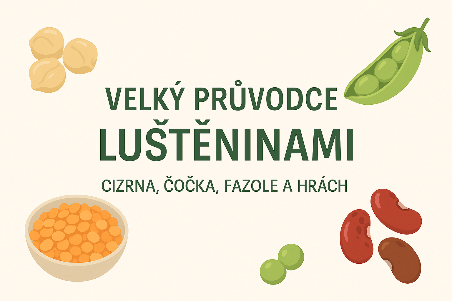 Velký průvodce luštěninami cizrna, čočka, fazole a hrách